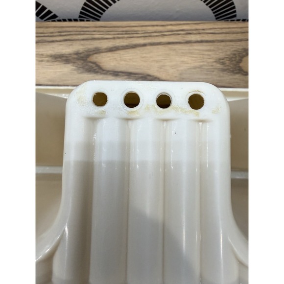 Vintage Rubbermaid 6054 Space Saver Drainer Dish Dry Rack Plastic Almond Beige - Picture 8 of 12